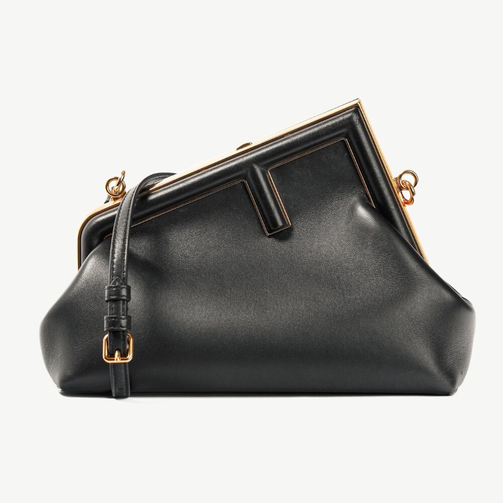 Fendi First Small Black Nappa Leather Bag